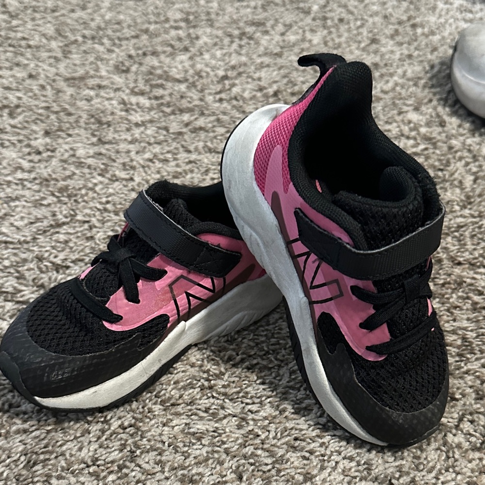 New Balance Kids' Pink and Black Sneakers
